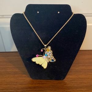 NWT Betsey Johnson Butterfly Necklace